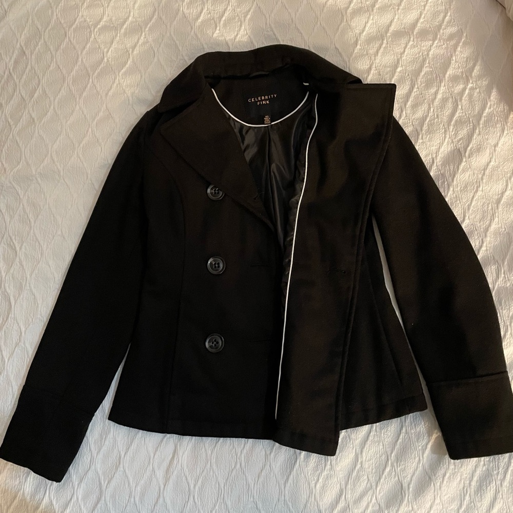 Celebrity pink pea coat